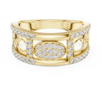 Premium Diamond Studded Gold Ring | Unique Luxury Designer Diamond Band