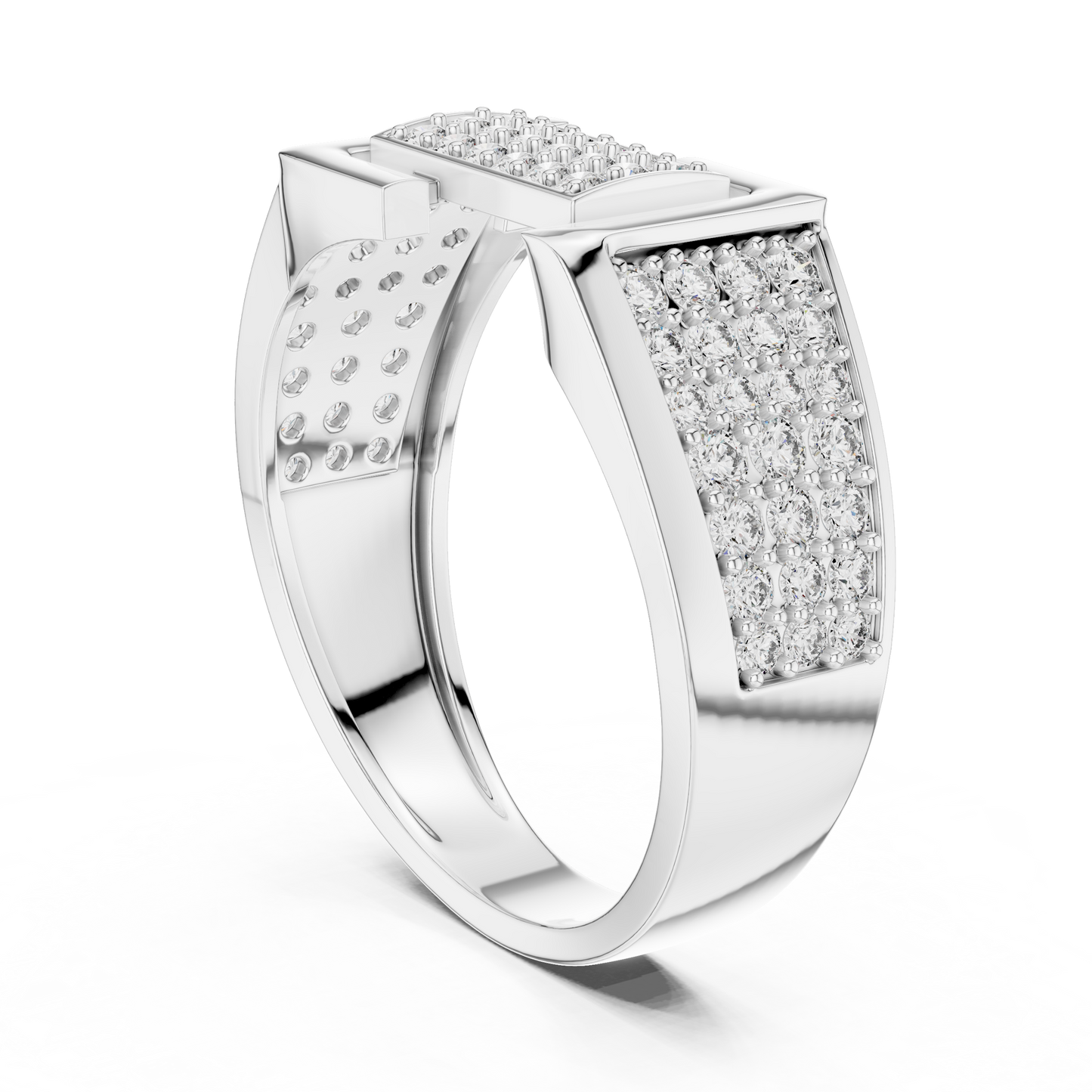 Diamond Signet Ring | Stylish Diamond Fashion Ring