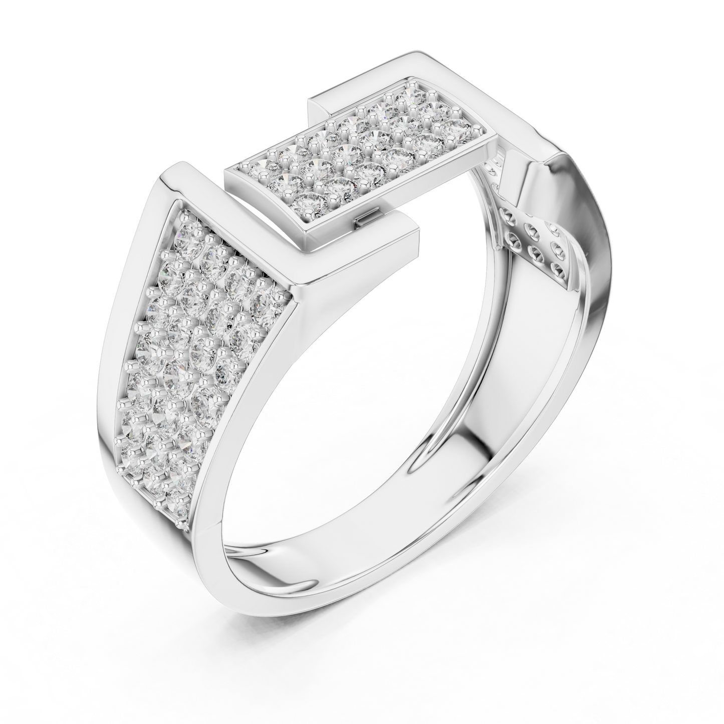 Diamond Signet Ring | Stylish Diamond Fashion Ring
