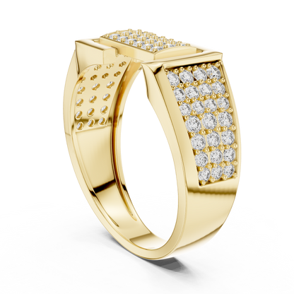 Diamond Signet Ring | Stylish Diamond Fashion Ring