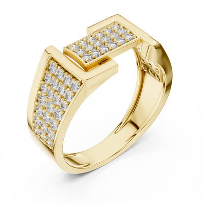 Diamond Signet Ring | Stylish Diamond Fashion Ring