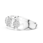 Elegant Hexagon Diamond Gold Ring | Contemporary Diamond Band