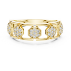 Elegant Hexagon Diamond Gold Ring | Contemporary Diamond Band