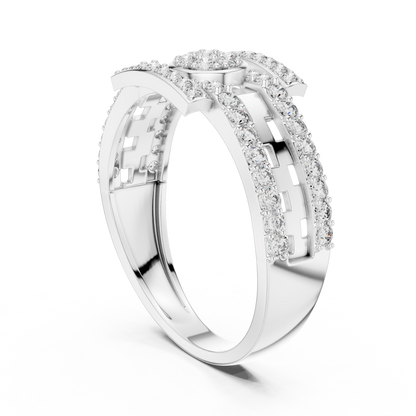 Designer Diamond Ring – Premium Greek Pattern Band