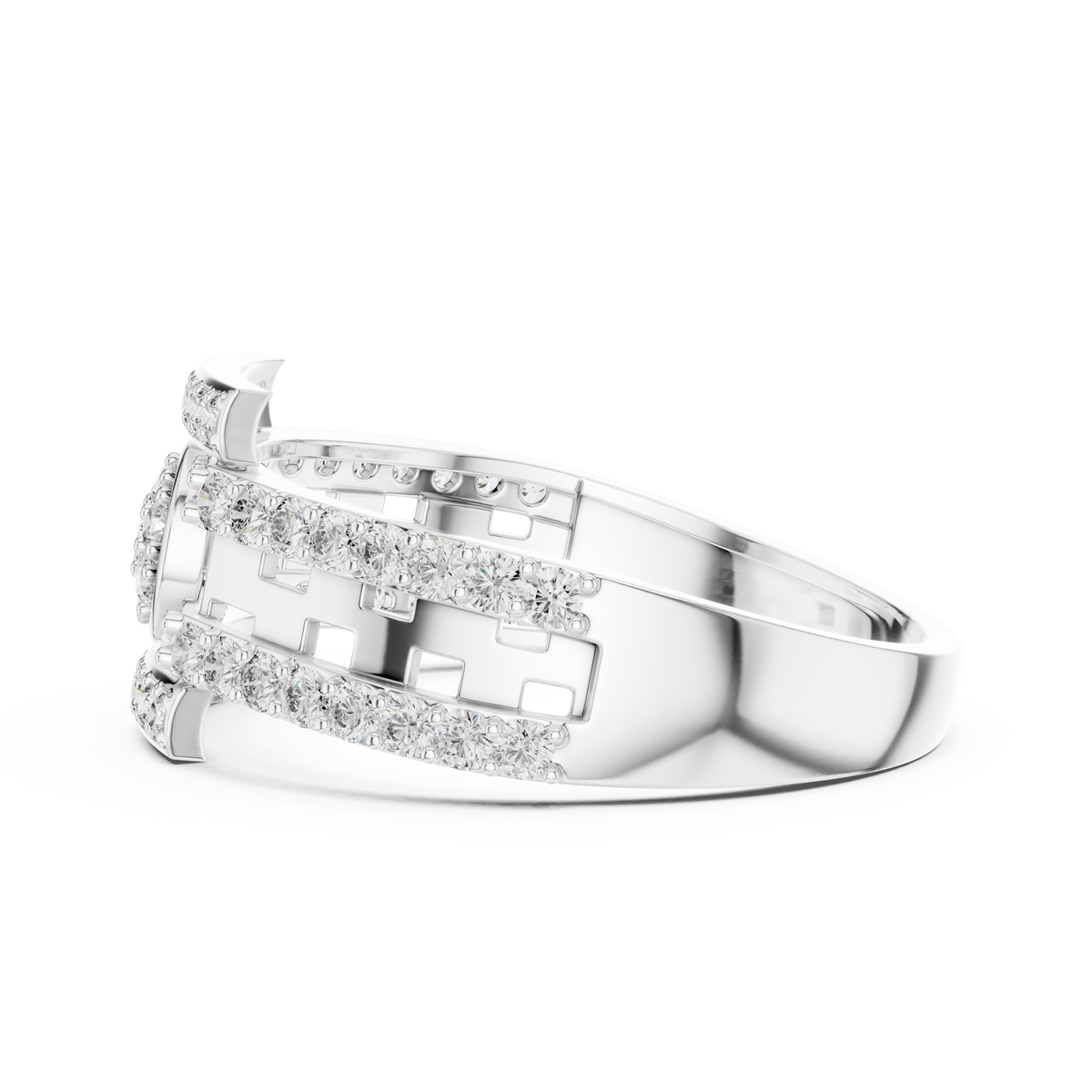 Designer Diamond Ring – Premium Greek Pattern Band