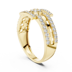 Designer Diamond Ring – Premium Greek Pattern Band