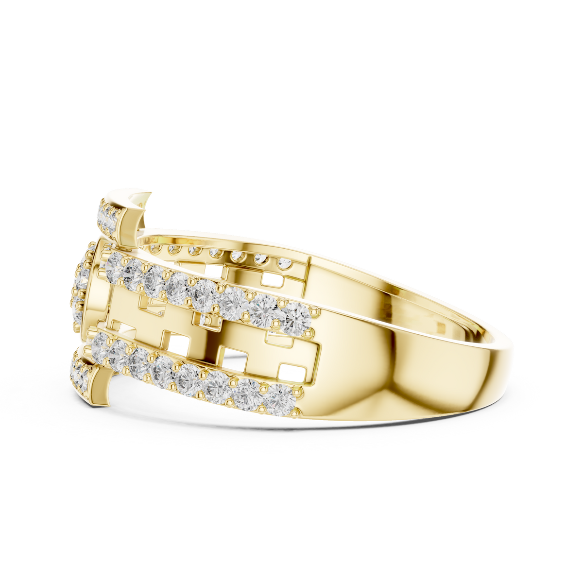 Designer Diamond Ring – Premium Greek Pattern Band