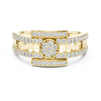 Designer Diamond Ring – Premium Greek Pattern Band
