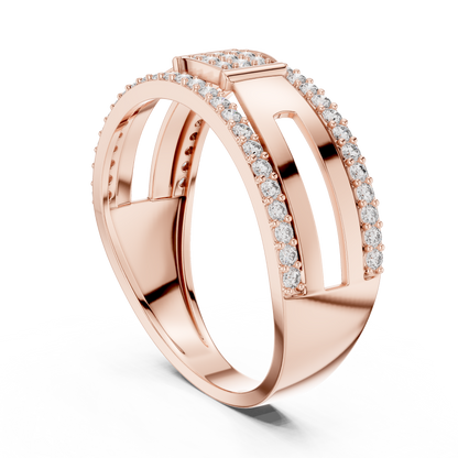 Elite Diamond Fashion Ring – Modern Gold Luxury Band.