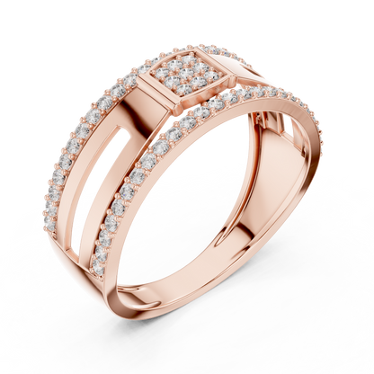 Elite Diamond Fashion Ring – Modern Gold Luxury Band.