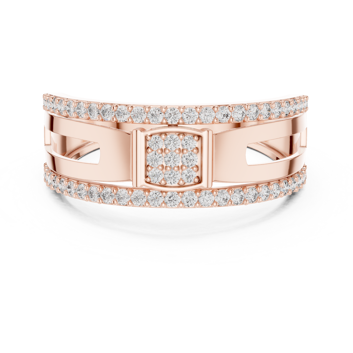Elite Diamond Fashion Ring – Modern Gold Luxury Band.