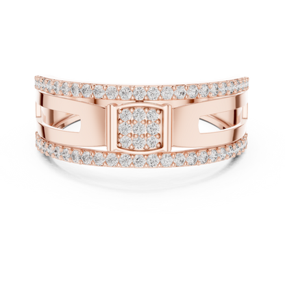 Elite Diamond Fashion Ring – Modern Gold Luxury Band.