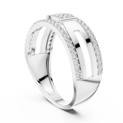 Elite Diamond Fashion Ring – Modern Gold Luxury Band.