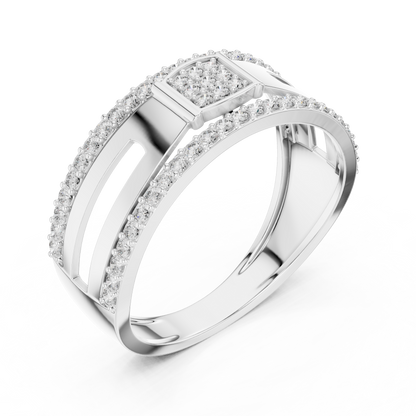 Elite Diamond Fashion Ring – Modern Gold Luxury Band.