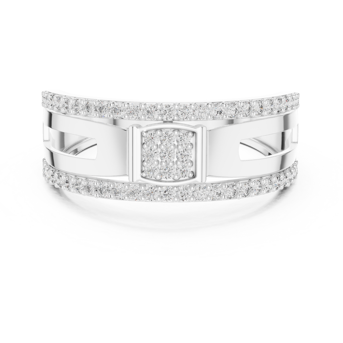 Elite Diamond Fashion Ring – Modern Gold Luxury Band.