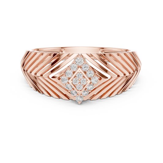 Crown Diamond Ring – Premium Designer Gold Band.