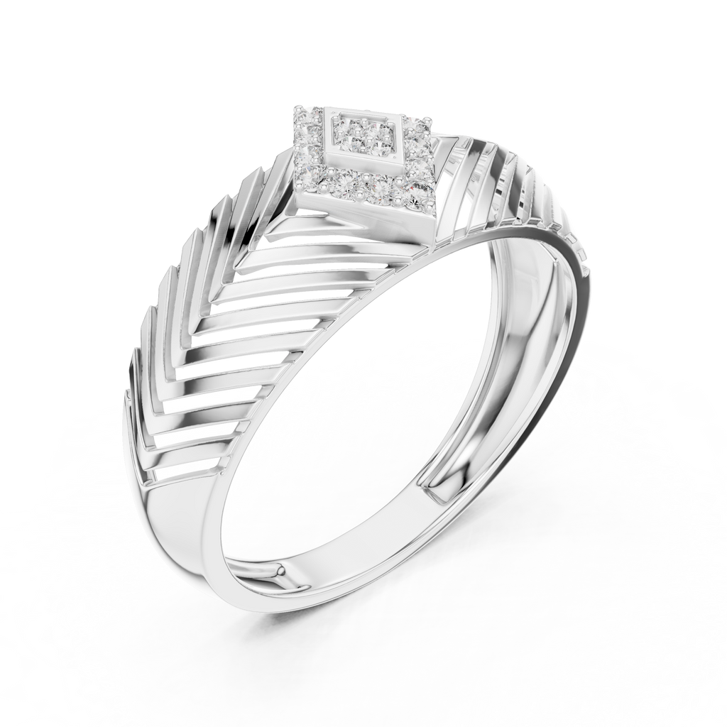 Crown Diamond Ring – Premium Designer Gold Band.