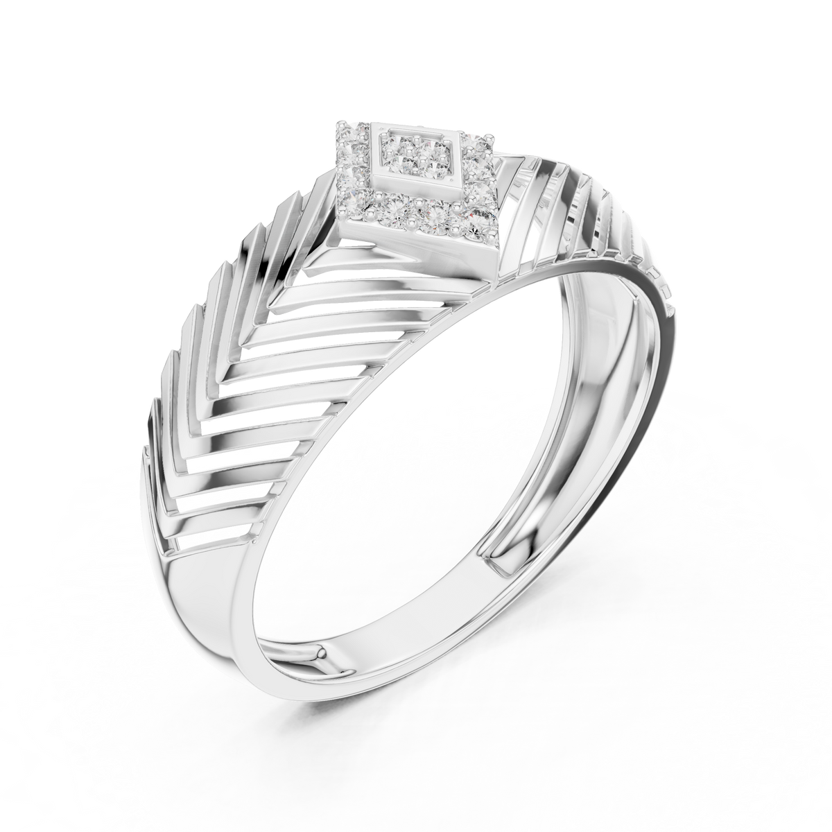 Crown Diamond Ring – Premium Designer Gold Band.