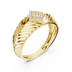 Crown Diamond Ring – Premium Designer Gold Band.