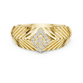 Crown Diamond Ring – Premium Designer Gold Band.