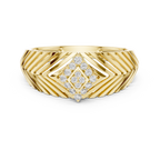 Crown Diamond Ring – Premium Designer Gold Band.