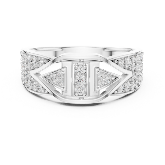 Noble Diamond Gold Ring – Stylish Luxury Band