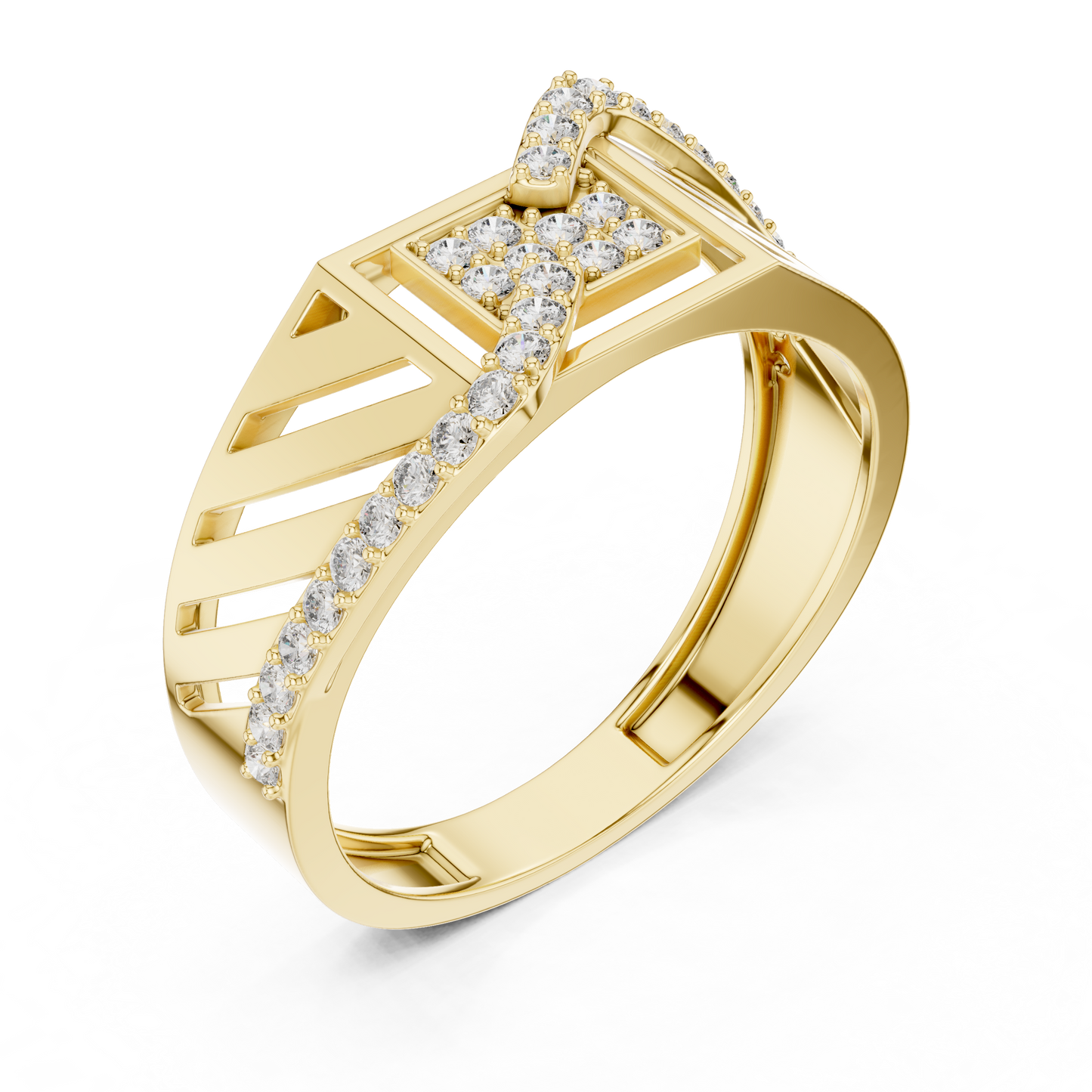 Prime Diamond Statement Ring – Modern Gold Jewelry.