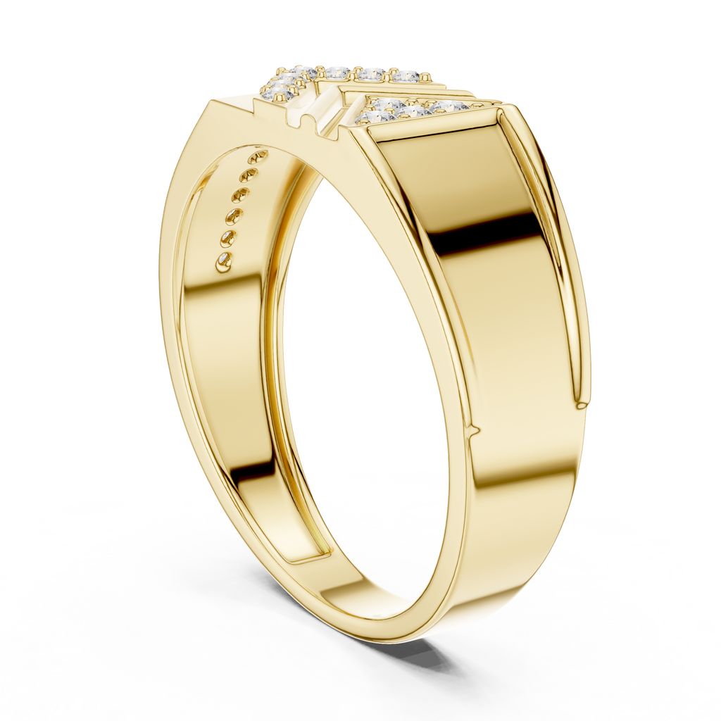 Grand Diamond Designer Ring – Luxury Gold Band