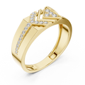 Grand Diamond Designer Ring – Luxury Gold Band