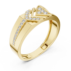 Grand Diamond Designer Ring – Luxury Gold Band