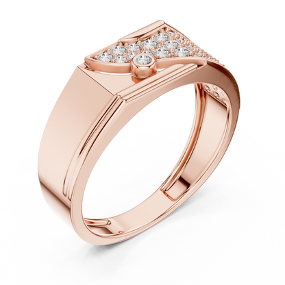 Supreme Diamond Band Ring – Elegant Gold Fashion Ring.