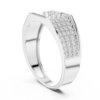 Supreme Diamond Band Ring – Elegant Gold Fashion Ring.