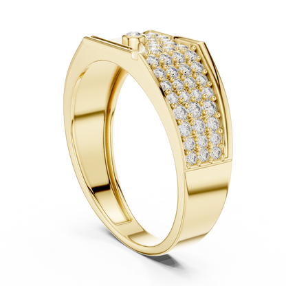 Supreme Diamond Band Ring – Elegant Gold Fashion Ring.