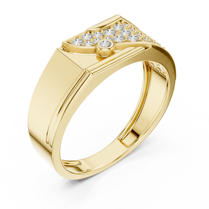 Supreme Diamond Band Ring – Elegant Gold Fashion Ring.