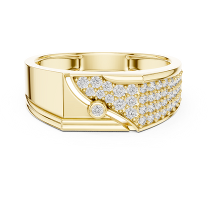 Supreme Diamond Band Ring – Elegant Gold Fashion Ring.