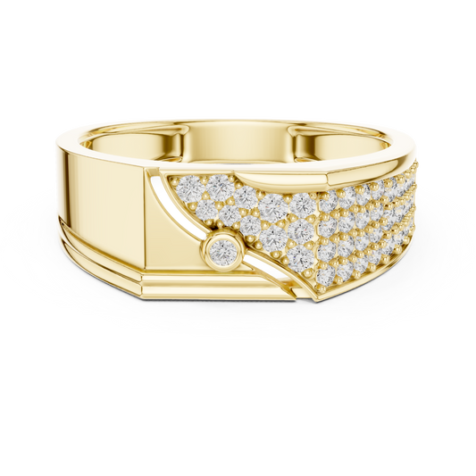 Supreme Diamond Band Ring – Elegant Gold Fashion Ring.