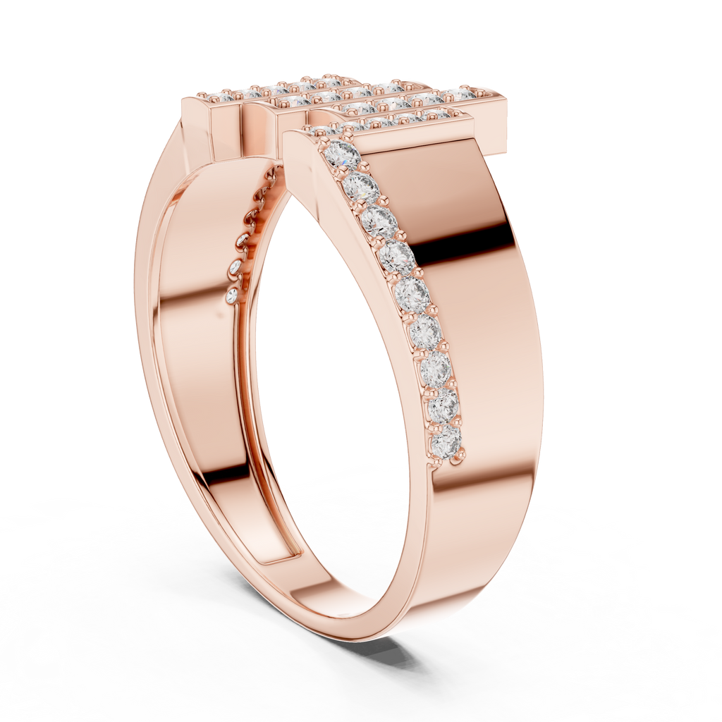 Classic Diamond Gold Ring – Elegant Luxury Band