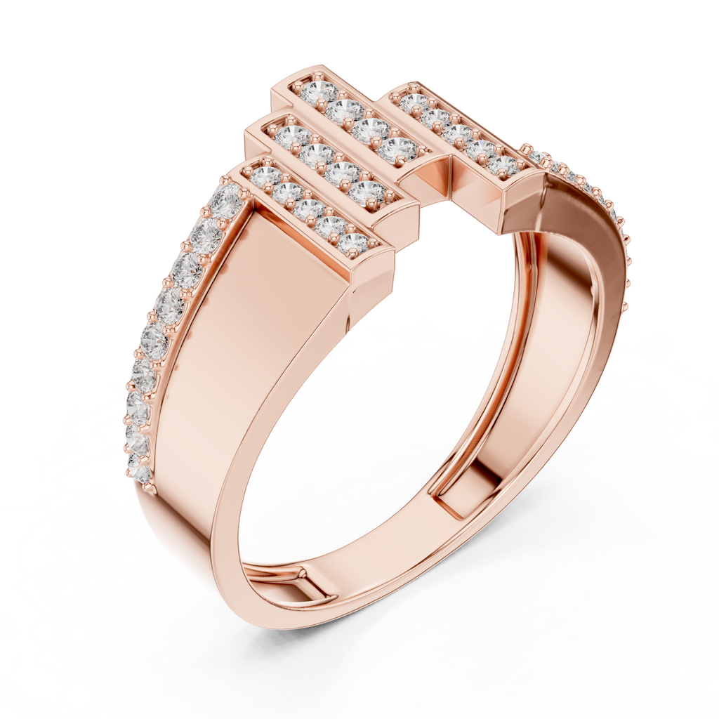 Classic Diamond Gold Ring – Elegant Luxury Band
