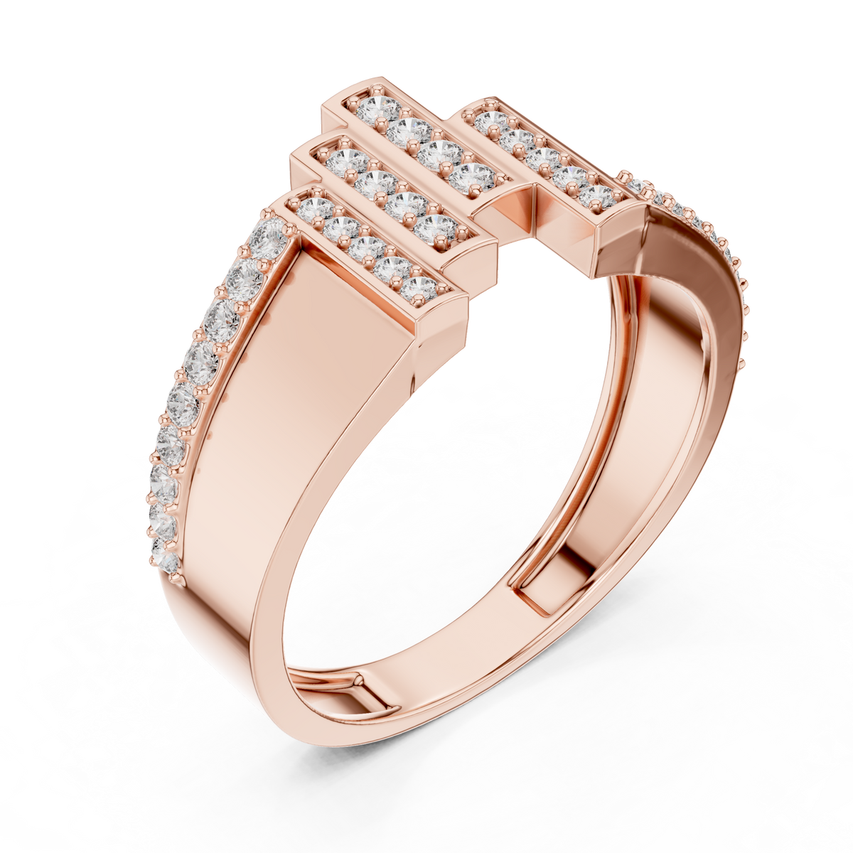 Classic Diamond Gold Ring – Elegant Luxury Band