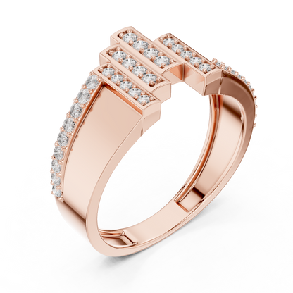 Classic Diamond Gold Ring – Elegant Luxury Band