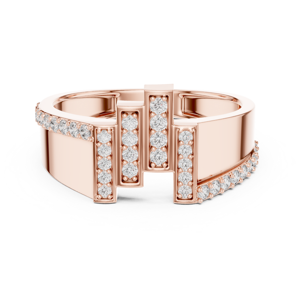 Classic Diamond Gold Ring – Elegant Luxury Band