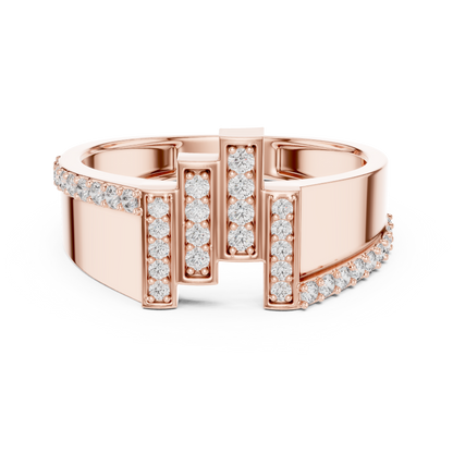 Classic Diamond Gold Ring – Elegant Luxury Band