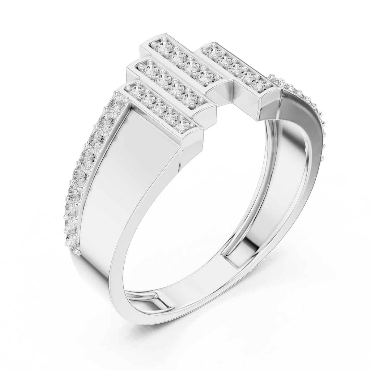 Classic Diamond Gold Ring – Elegant Luxury Band