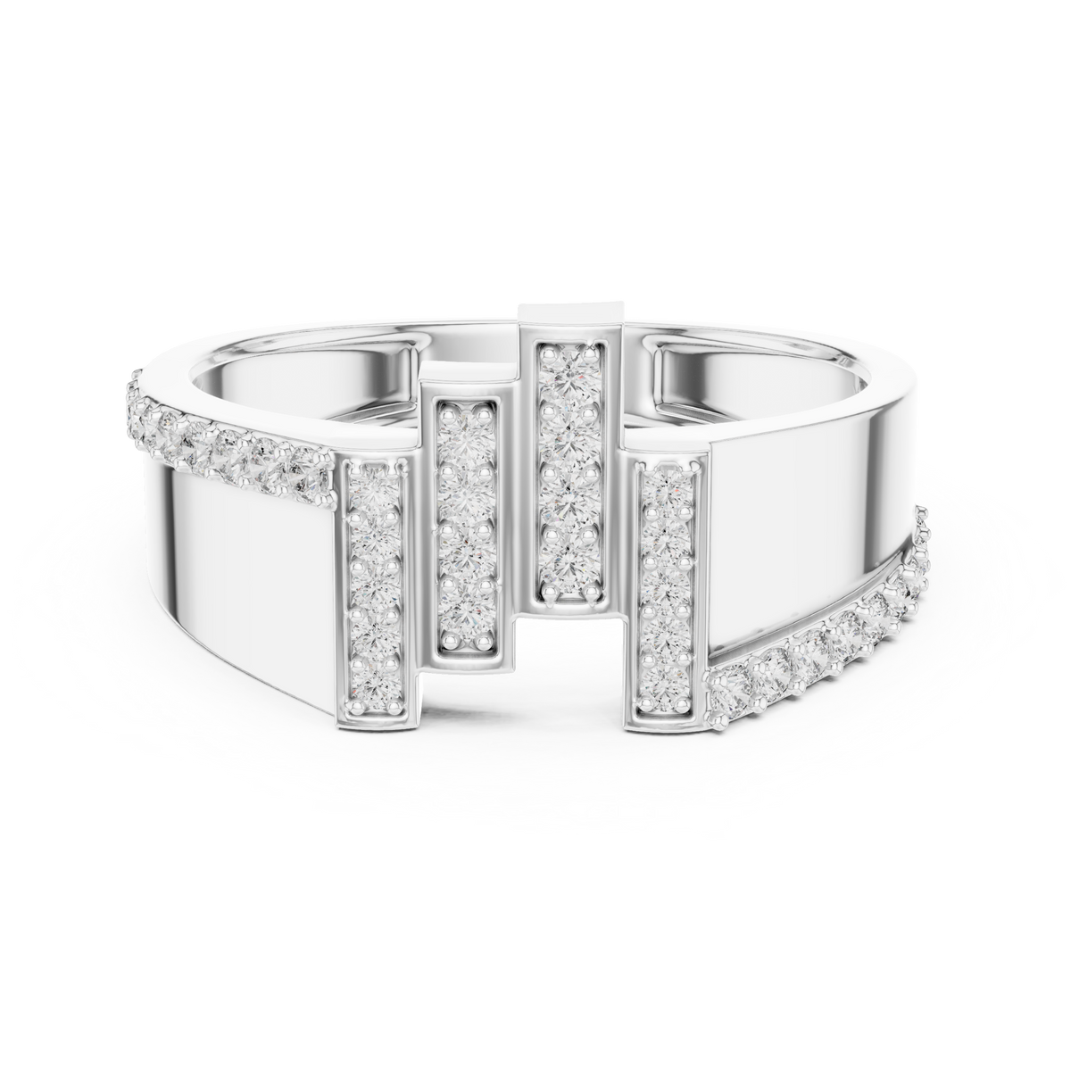 Classic Diamond Gold Ring – Elegant Luxury Band