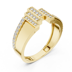 Classic Diamond Gold Ring – Elegant Luxury Band