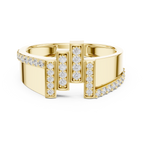 Classic Diamond Gold Ring – Elegant Luxury Band