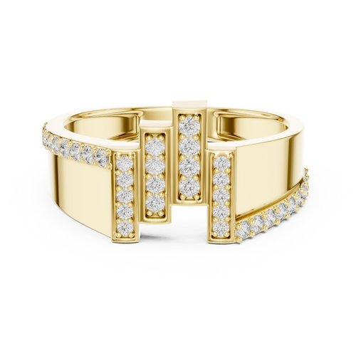 Classic Diamond Gold Ring – Elegant Luxury Band