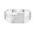 خاتم ذهب ماسي ملكي – خاتم بتصميم مصمم فاخر.