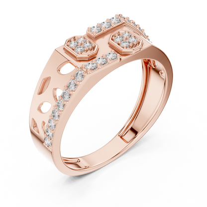 A Bold Multi-Cluster Diamond Statement Ring