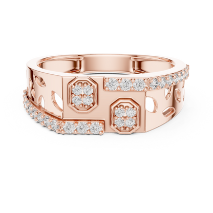 A Bold Multi-Cluster Diamond Statement Ring
